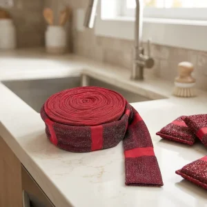 OEM Polyester Non-Woven Stainless Steel Kitchen Cleaning Sponge Cloth Rolls