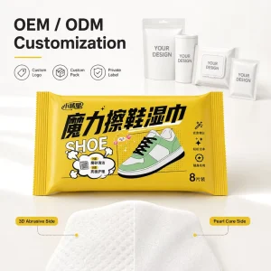 OEM Premium Shoe Wipes Effective Stain Removal Disposable Cleaning Wipes for White Sneakers Leather Boots Travel Shoe Wipes