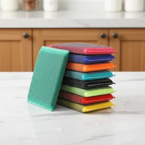 OEM Private Label Non-Scratch Odor-Resistant Double-Sided Kitchen Cleaning Sponge