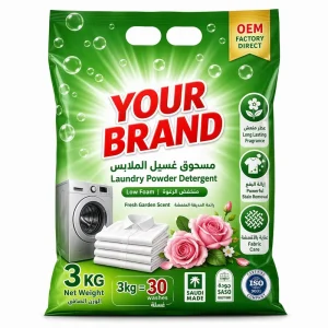 OEM Semi-Automatic Laundry Powder Detergent, SASO, Factory Custom Scent