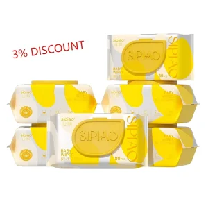 OEM Service Disposable 80PCS Sensitive Skin Baby Water Natural Cleansing Wipes