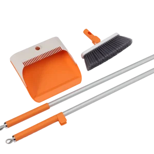 OEM Standing Broom and Dustpan Set with Aluminum Pole Broom Manufacturer MOQ 500