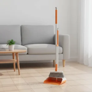 OEM Standing Broom and Dustpan Set with Aluminum Pole Upright Broom Manufacturer MOQ 500