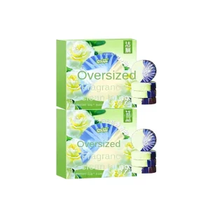 OEM Toilet Cleaner Tablet Deodorizing Limescale Removal Long Lasting Gardenia Scent Blue Bubbles 50g X4