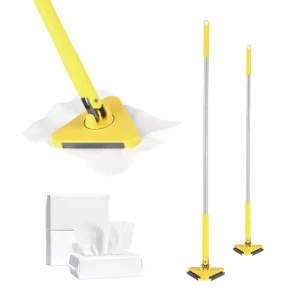 OEM Triangle Flat Mop Detachable Handle 360 Rotating Head Support Facial Towel Reuse Fast Replace Cleaning Wipes