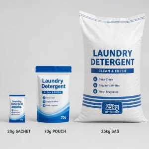 OEM or ODM 25kg/50kg Bulk Order China Manufacture Customized Perfume Apparel Detergent Powder