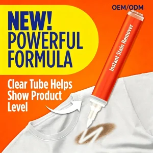 OEM&ODM Eco-Friendly Portable Fast-Acting Stain Remover Pen Quick-Dry Formula 3-Step Spot Cleaning Mild Chlorine Scent for