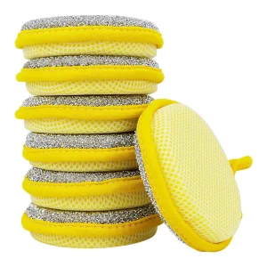 OEM&ODM Scrub Kitchen Dishwashing Sponge Non stick Oil Removal Stainless Steel Compatible High Absorption Double Sided Scouring