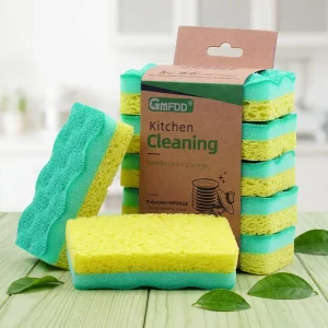 Odor-Free Wood Pulp Sponge Dishwashing Pad Eco-Friendly High-Absorbency Biodegradable Kitchen Scouring Sponge