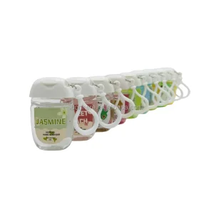 Oem 1 Floz. Antibacterial Scented Hand Sanitizer Gel With Carabiner