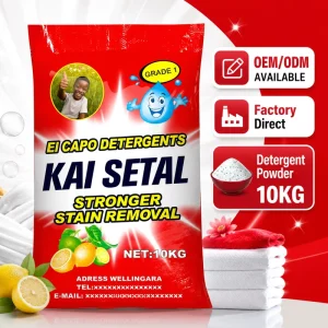 Oem 10kg Washing Powder High Foam Laundry Detergent Powder with Lemon Fragrance Detergent Powder for Gambia Market