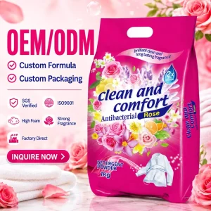 Oem 1kg Clean and comfort High quality Washing Powder in Different Packages Rich Foam Effective Cleaning Laundry Detergent