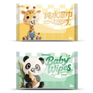 Oem Cleaning Wet Wipes 1 Pack 10pcs Eco Friendly Non Woven White Extra Soft Flushable Children Personalized Customized