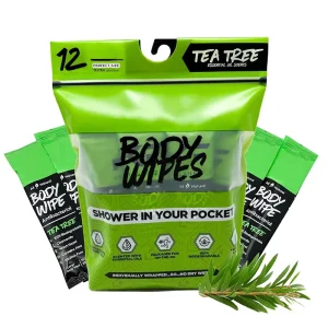 Oem Sport Cooling Body Cleansing Wipes Private Label Tea Tree Oil Gym Refreshing Wet Wipes Roll