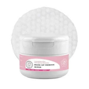 Oil Free Eco Friendly Scented Makeup Remover Wipes with Aloe & Rose Gentle Deep Cleansing for Makeup Brushes Travel Use 50 Pads