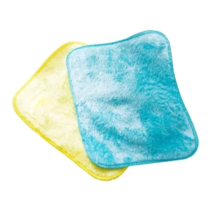 Oil-Resistant Dish Cloths, Quick-Dry Lint-Free Streak-Free Cleaning Cloths, Yellow and Blue