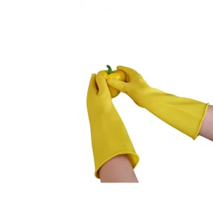 Oil-Resistant Medium-Thickness Soft Latex Rubber Kitchen Cleaning Gloves for Dishwashing and Pet Care