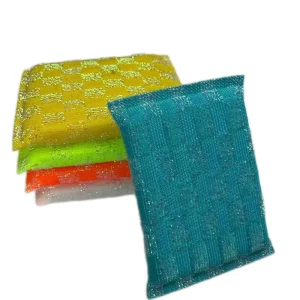 Oil Resistant Non Scratch Heavy Duty Safe Durable Double sided Cleaning Scouring Pad Dishwashing Sponge