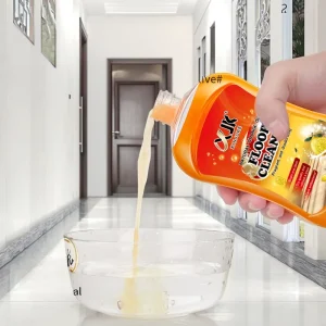 Orange Fresh 500ml Quick-Dry Shine Enhancer Liquid Floor Cleaner for Wood and Tile Floors