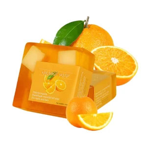 Orange Handmade Solid Bar Soap 100g Dull Acne Prone Stressed Skin Aromatic Stress Relieving Brightening Gentle Exfoliation