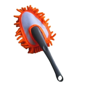 Orange Microfiber Car Dust Removal and Wash Cleaning Brush