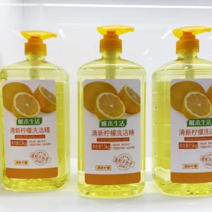 Orange Scented Baifuyuan Eco Friendly Dishwashing Liquid 50% 80% Active Ingredients Effectively Cleans Fruits Vegetables Harsh