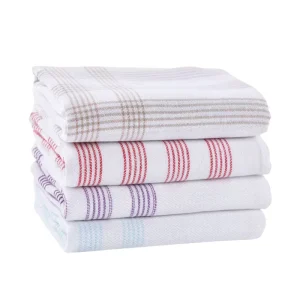 Organic Cotton Tea Towels Custom Kitchen Cloth Linen Cotton Kitchen Towel Set BSCI OEKO TEX