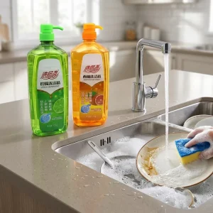 Organic Lemon and Grapefruit Dishwashing Detergent, Natural APG Formula, Safe for Fruits and Vegetables