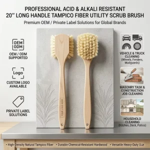 Original Manufacturer OEM ODM Private Label Heavy Duty Eco Friendly 100% Natural Tampico Fiber Acid Alkali Cleaning Brush