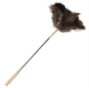 Ostrich Feather Duster Telescopic Lint Free Thickened Versatile Tool for Household Dusting Car Cleaning and Dust Removal