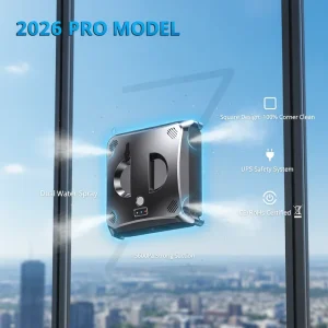 Our Hot Selling Small Automatic Window Cleaning Robot Intelligent Glass Cleaning Robot Double sided Water Spray