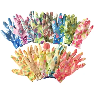 Outdoor Blue Nitrile Palm Coated Polyester Household Gloves For Sale
