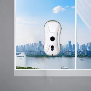Outdoor High-Rise Window Cleaner with Rotating Wheels for Building Windows