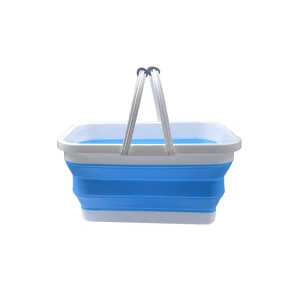 Outdoor Portable Foldable 12L Waterproof Eco Friendly Silicone Bucket