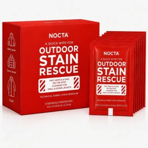 Outdoor Stain Remover Wipes for Down Jackets Ski Wear and Hiking Coats Travel
