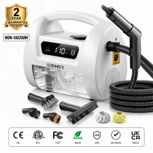 Oven Hoods Chemical Free Steam Cleaner Degreasing Professional Grade Bathroom Tile Refresher 1800W 230F 30s Heat Up 54Oz