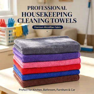 Oversized Thickened Streak Free Highly Absorbent Polyester Polyamide Microfiber Towel for Household Cleaning