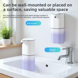 P9 Induction Automatic Sensor Hand Sanitizer Dispenser Wall mounted Smart Touch free Rechargeable Foam ABS Material