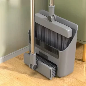 PBH04 3-in-1 Soft-Bristle Broom and Dustpan Set With Thickened Bathroom Floor Scrub Brush