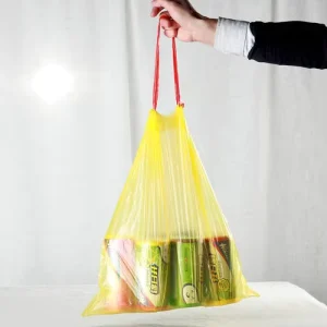 PE Disposable Customizable Drawstring Garbage Bag with Draw Tape for Household Use
