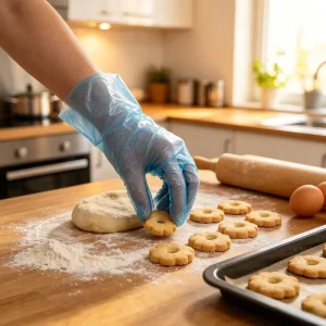 PE Food Grade Waterproof Disposable Folded Transparent HDPE Plastic Gloves