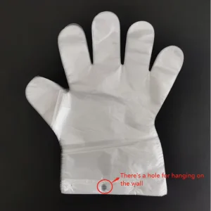 PE Household Gloves with Hanging Hole