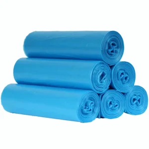 PE PE Custom Logo Flat Bottom PE Trash Bags Compostable Household Waste in Roll Gravure Printing Surface Handling