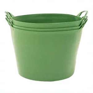 PE Plastic Flexi Tubs 36L Recycled Heavy Duty Portable Household Water Bucket Multi Purpose European Style Container