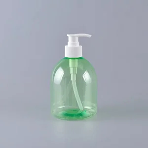 PET 500ml Transparent Plastic Hand Sanitizer Bottle with Pump Sprayer ISO8317 TUV Certified