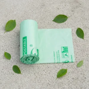 PLA Biodegradable Heat Seal Garbage Bags with Custom Logo for Home Compost