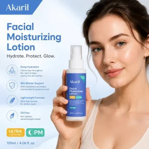 PM Facial Moisturizing Lotion 120ml Ceramide Niacinamide Hyaluronic Acid Oil Free Deep Hydration Barrier Repair Night Lotion