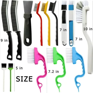 PP Crevice Tile Corner Cup Pot Cleaning Brush Set 2 in 1 Strip Style Household Cleaning Tool for Cross Border for Sales