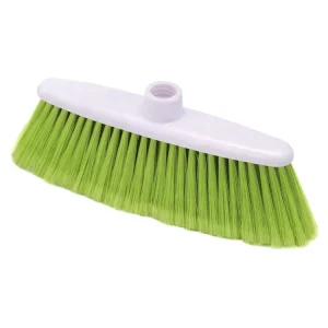PP Durable Easy Clean Triangle Floor Brush with TPR Wiper Dry Broom Head for Home Cleaning