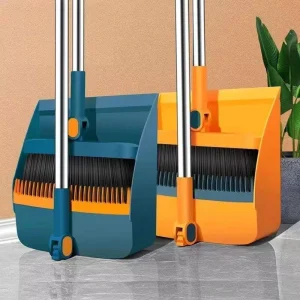 PP Foldable Broom and Dustpan Set with 180-Degree Rotating Head